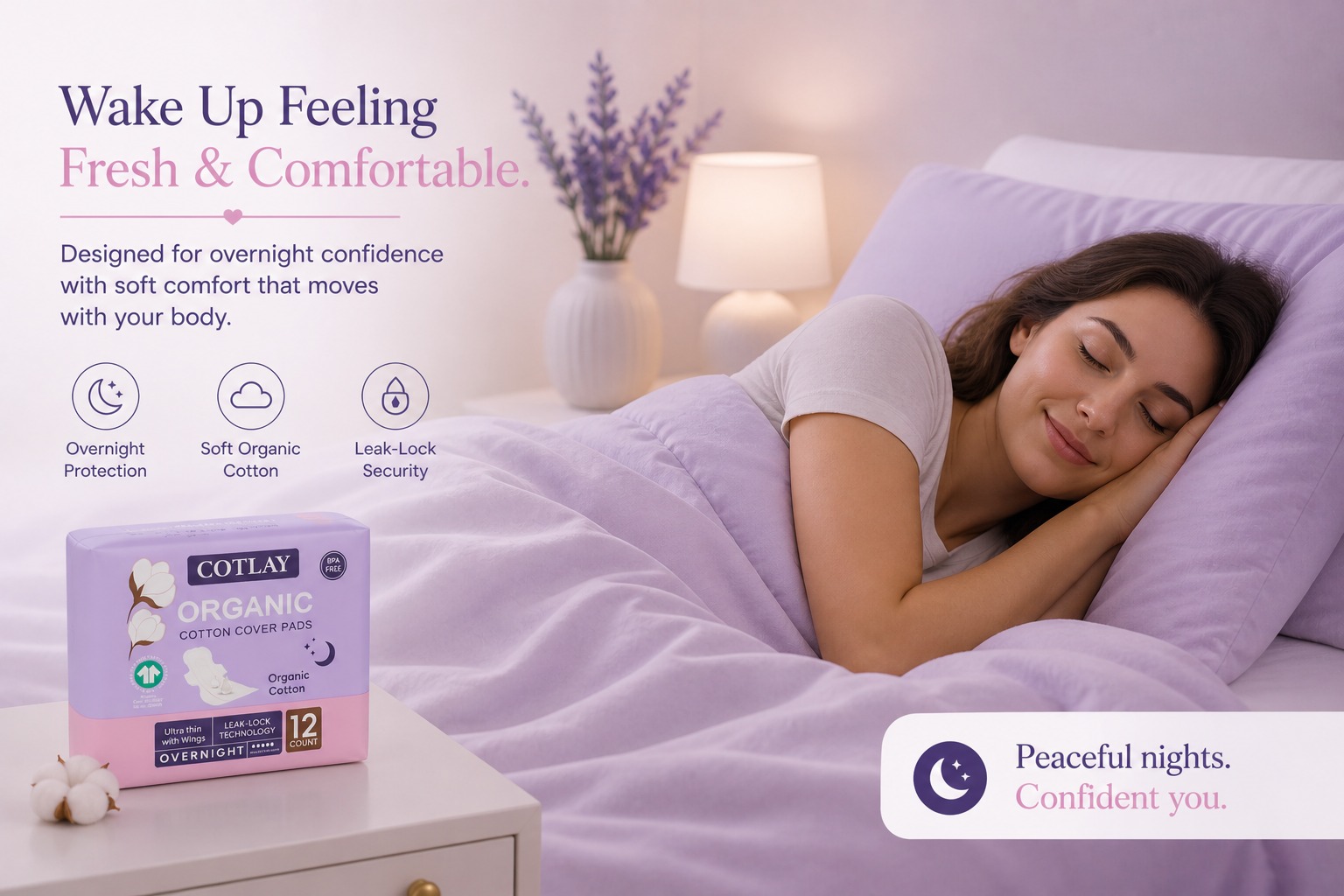 Overnight pad lifestyle